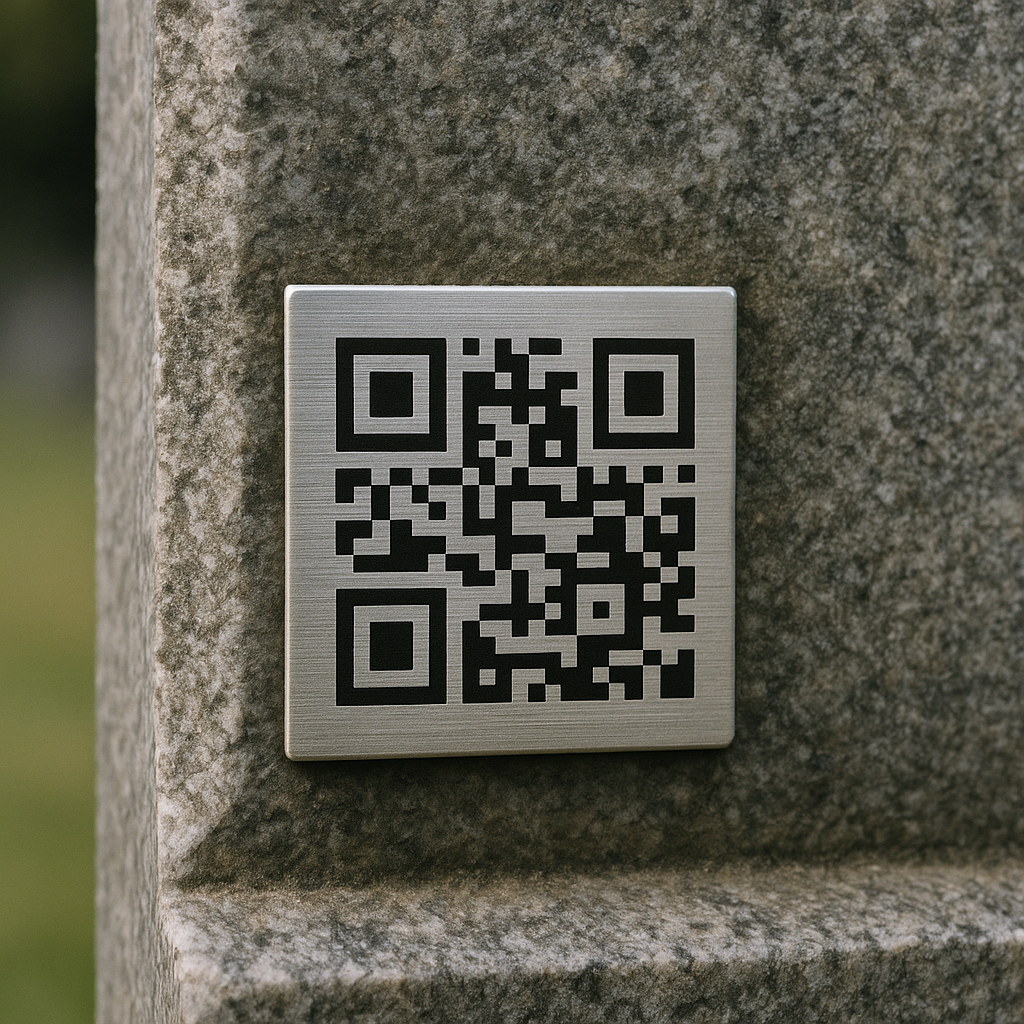 Ejemplo de QR en lápida